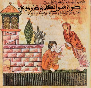 Anonym, „Šamúl přináší Bajádovi dopis od Rijád“, 13. století